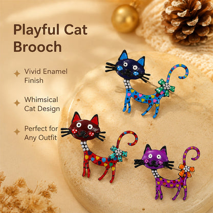 🐱 Broche de gato de dibujos animados – Un toque de fantasía para tus conjuntos