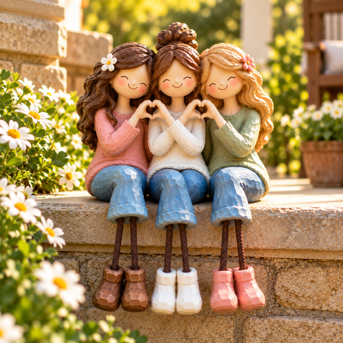 ❤️Forever Together™ Sisters & Best Friends Heart Figurine