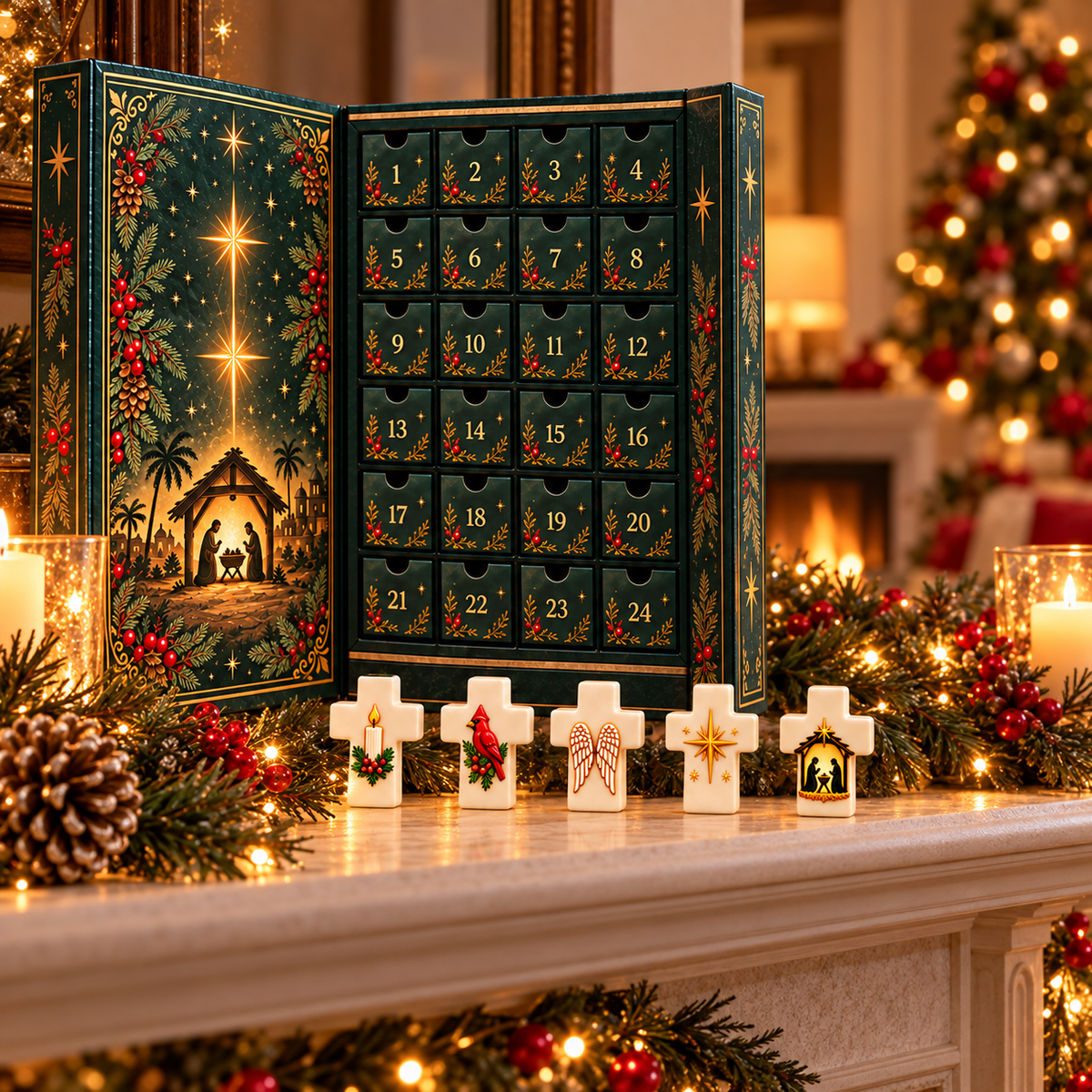 ✨✝️24 Days of Christmas Faith – Mini Cross Advent Calendar