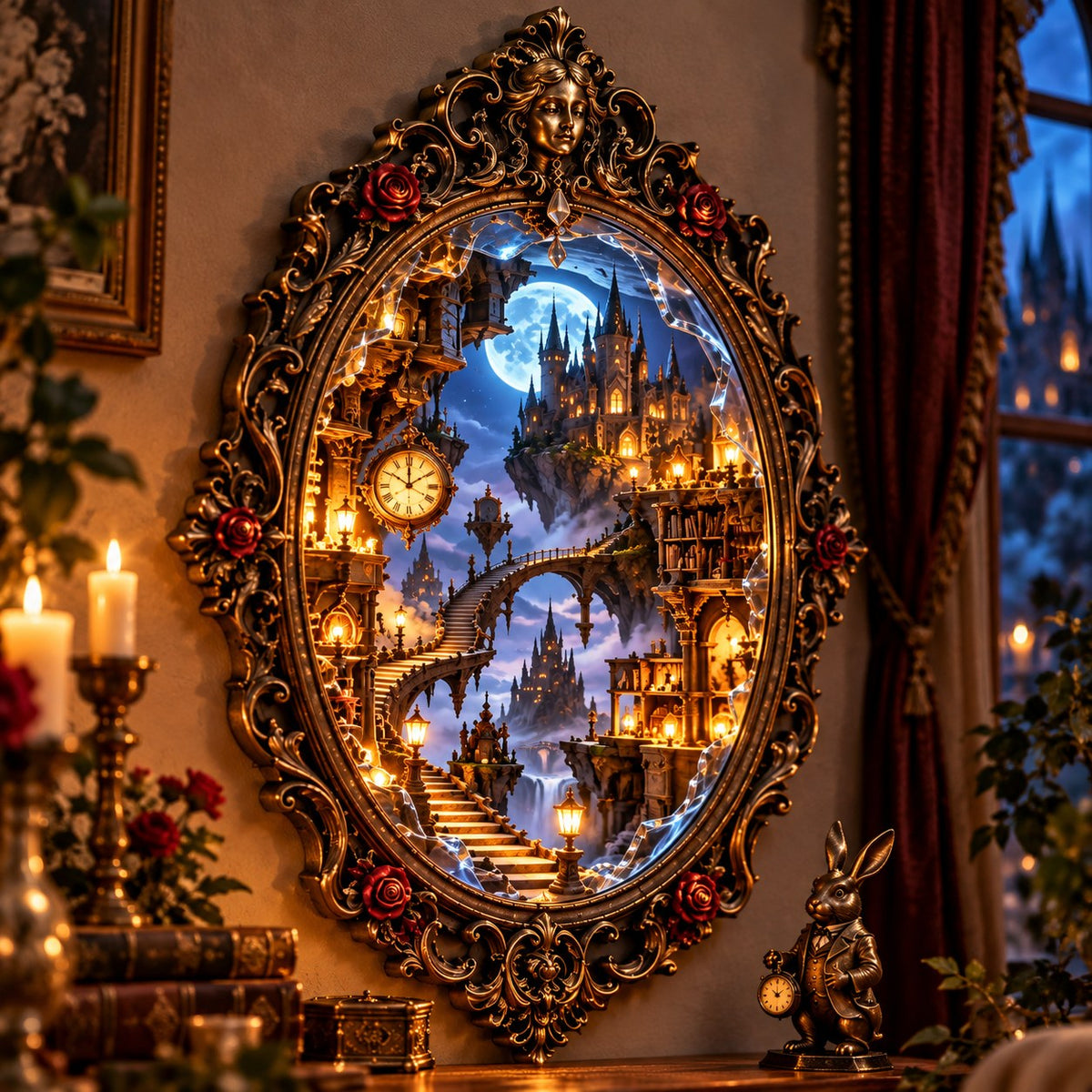 ✨Enchanted Christmas Village™ – Magical Lighted Christmas Wall Art