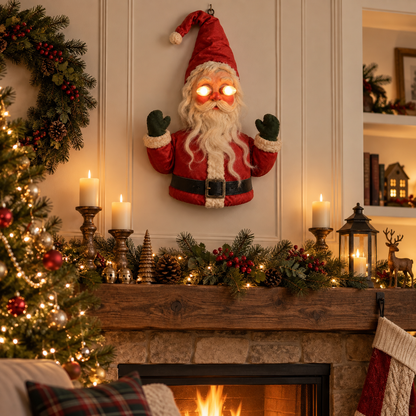 2027 Velmao™ Santa After Dark – Vintage Glowing-Eye Door Guardian