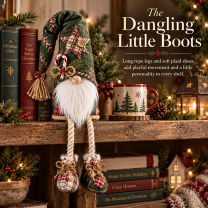 Plaid Christmas Gnome Shelf Sitter