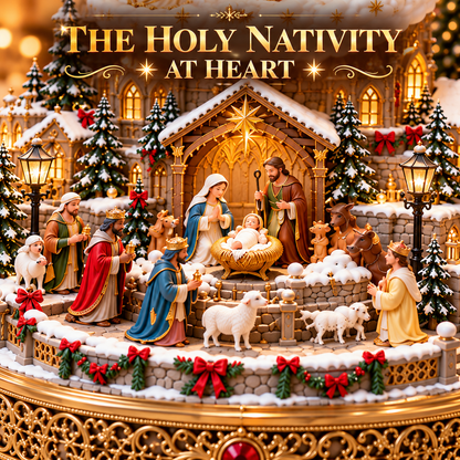 ✨ Heavenly Angel Choir - Lighted & Rotating Christmas Nativity Village