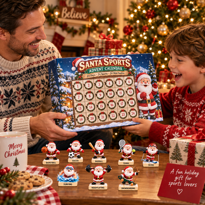 🎅🚴Santa Sports Advent Calendar – 24 Days of Mini Sports Santas⛹️🏌️