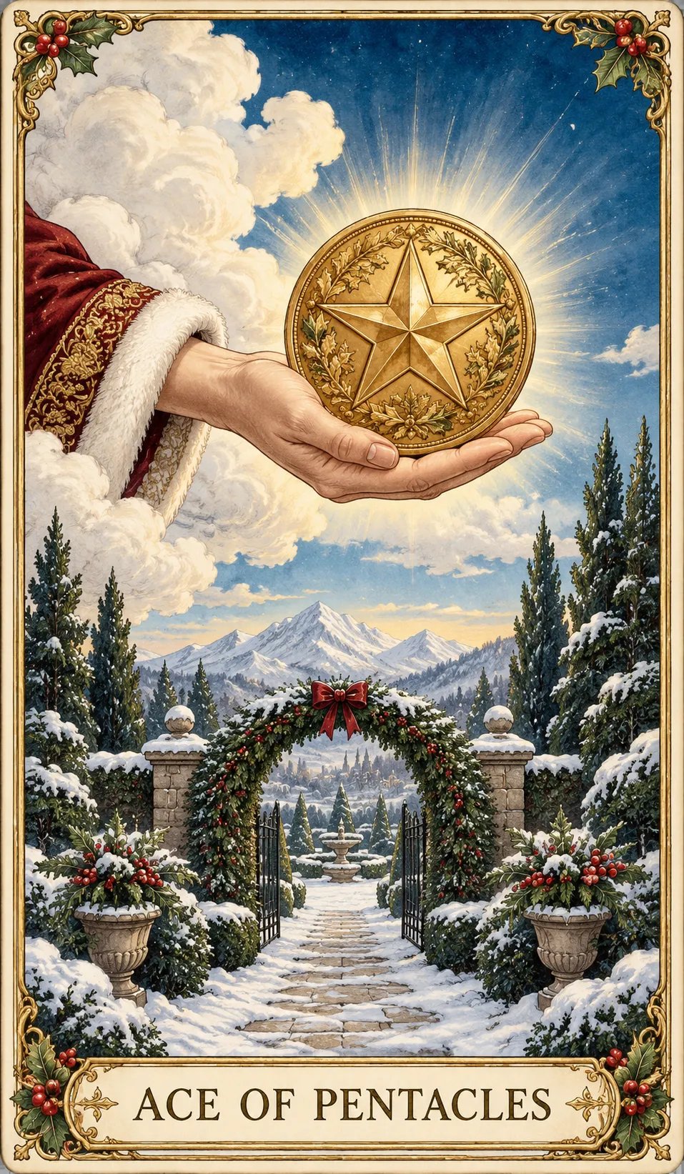 🔥The Enchanted Holiday Tarot – 78 Cards & 12 Days of Rituals🎉