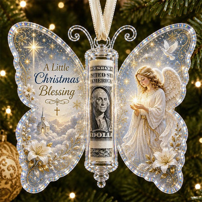 🦋💵 Adorno Mariposa Regalo Dinero de Navidad – Portadinero de Recuerdo Festivo 🎄✨