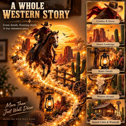 🔥Western Cowboy LED Wall Decor -✅Easy to assemble ✅Sturdiness