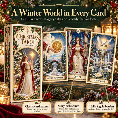 🔥The Enchanted Holiday Tarot – 78 Cards & 12 Days of Rituals🎉