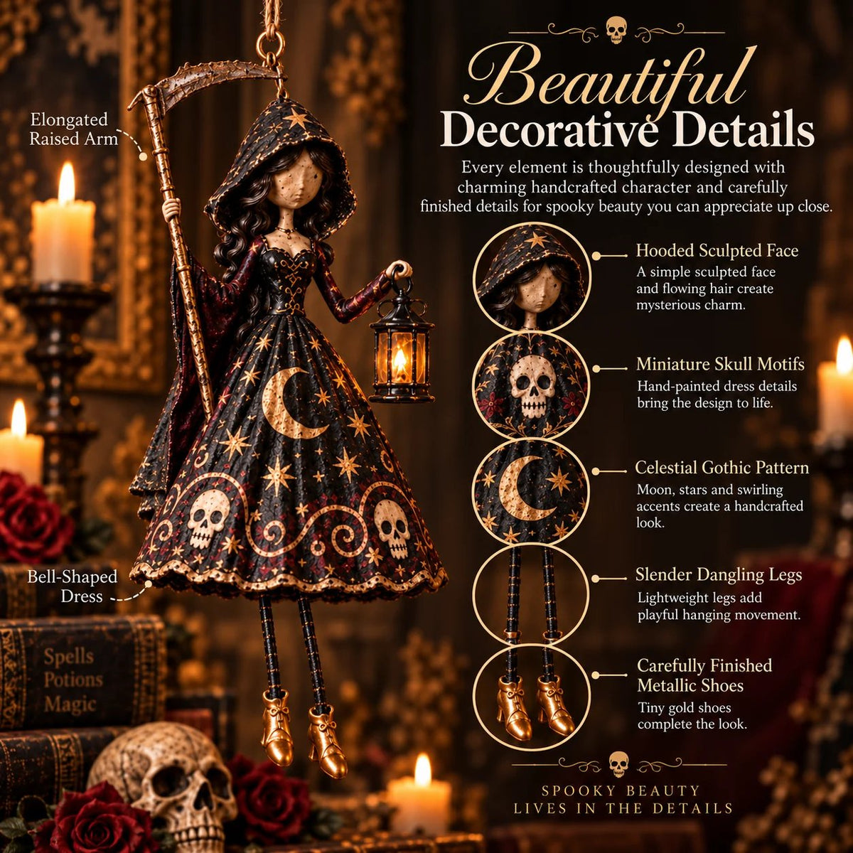 🔥😍Moonlit Maidens – Gothic Hanging Decor🖤🎃