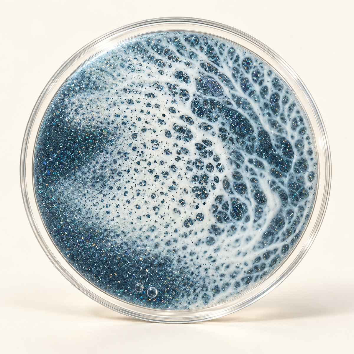🌊Handcrafted Pocket Ocean Liquid Motion Disc – A Calming Wave in Your Hand