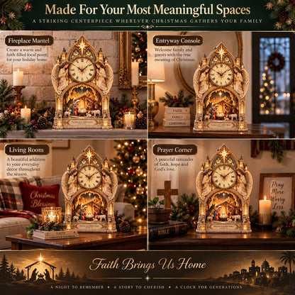 🔥🪽Bethlehem Nativity Cathedral Clock – A Glowing Tribute to the Christmas Story