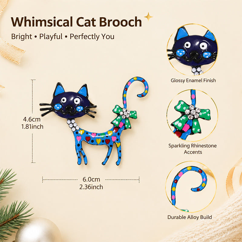🐱 Broche de gato de dibujos animados – Un toque de fantasía para tus conjuntos