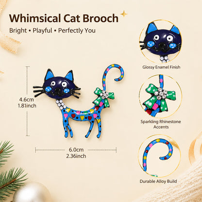 🐱 Broche de gato de dibujos animados – Un toque de fantasía para tus conjuntos