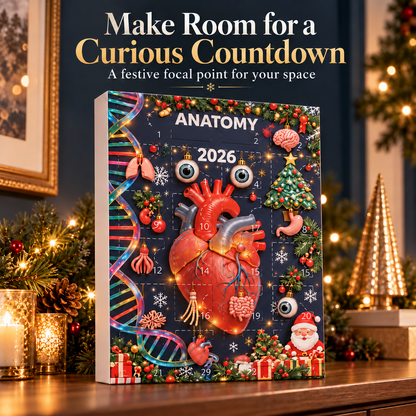 🎄 Anatomy Christmas Advent Calendar – 🎁Unique Organ-Shaped Ornaments & Holiday Surprises for Nurses, Medical Students & Science Lovers