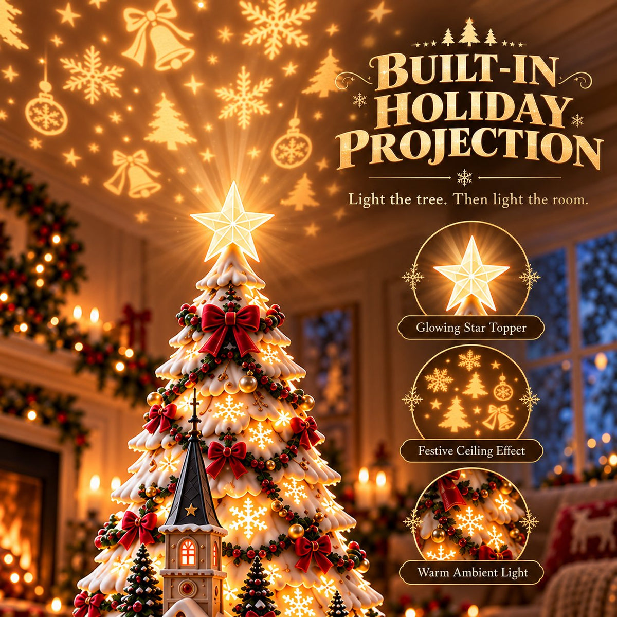 🔥HOT SALE🔥🏆 60,000+ Sold - 🎄MerryRealm™ Christmas Village Lightscape Tree