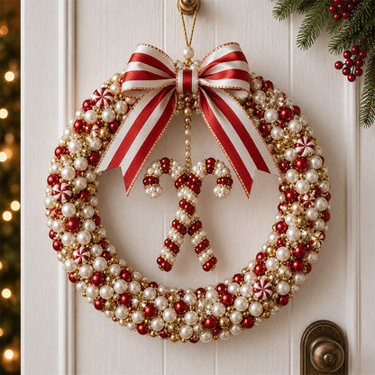 💎🎀Kit de guirnalda navideña de cuentas DIY – Crea tu propia decoración de puerta festiva