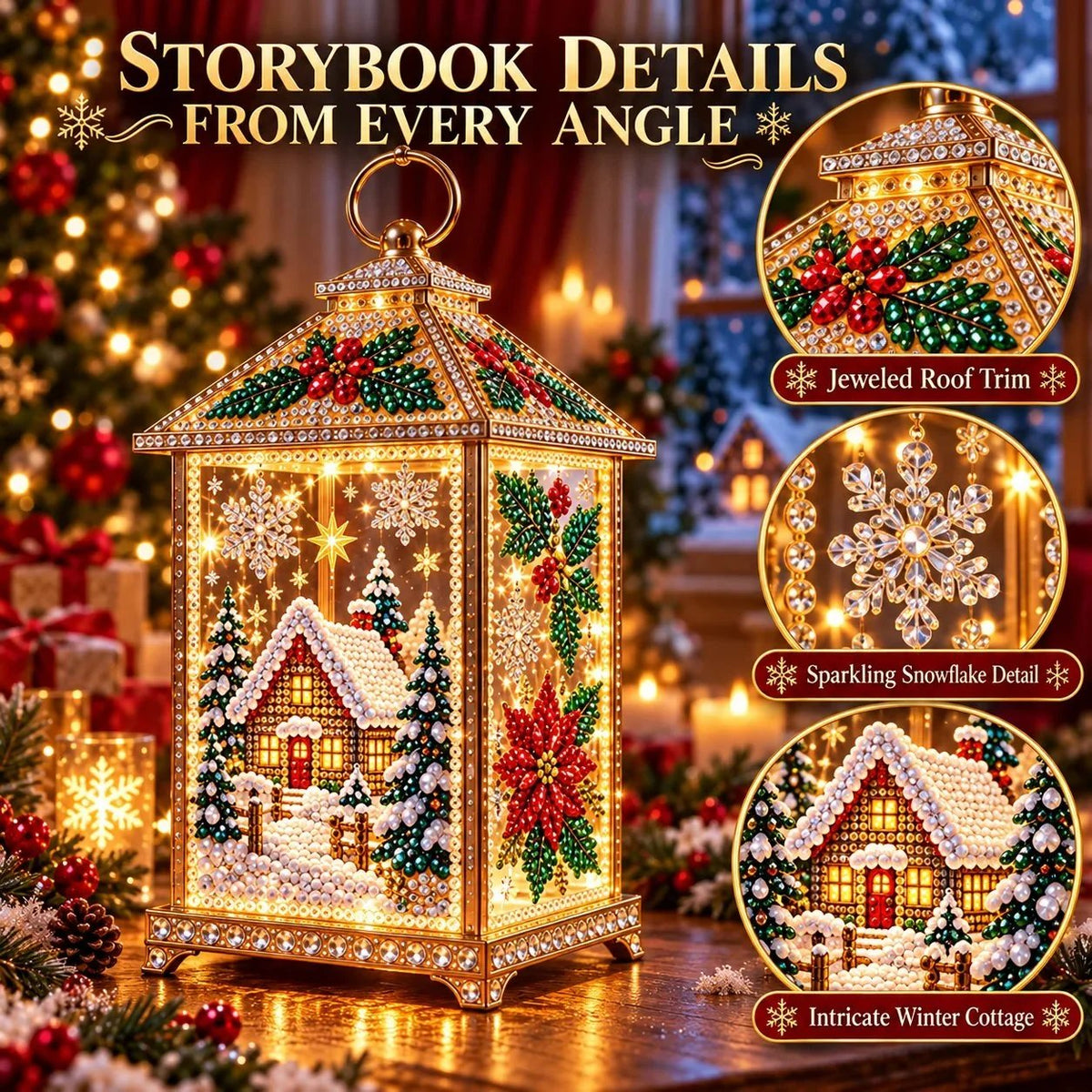 ✨ Christmas Glow — DIY Light-Up Diamond Art Lantern