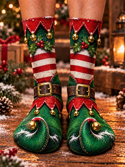 3D Wild Feet Christmas Creature Illusion Socks – Funny Costume Gift for Kids & Adults