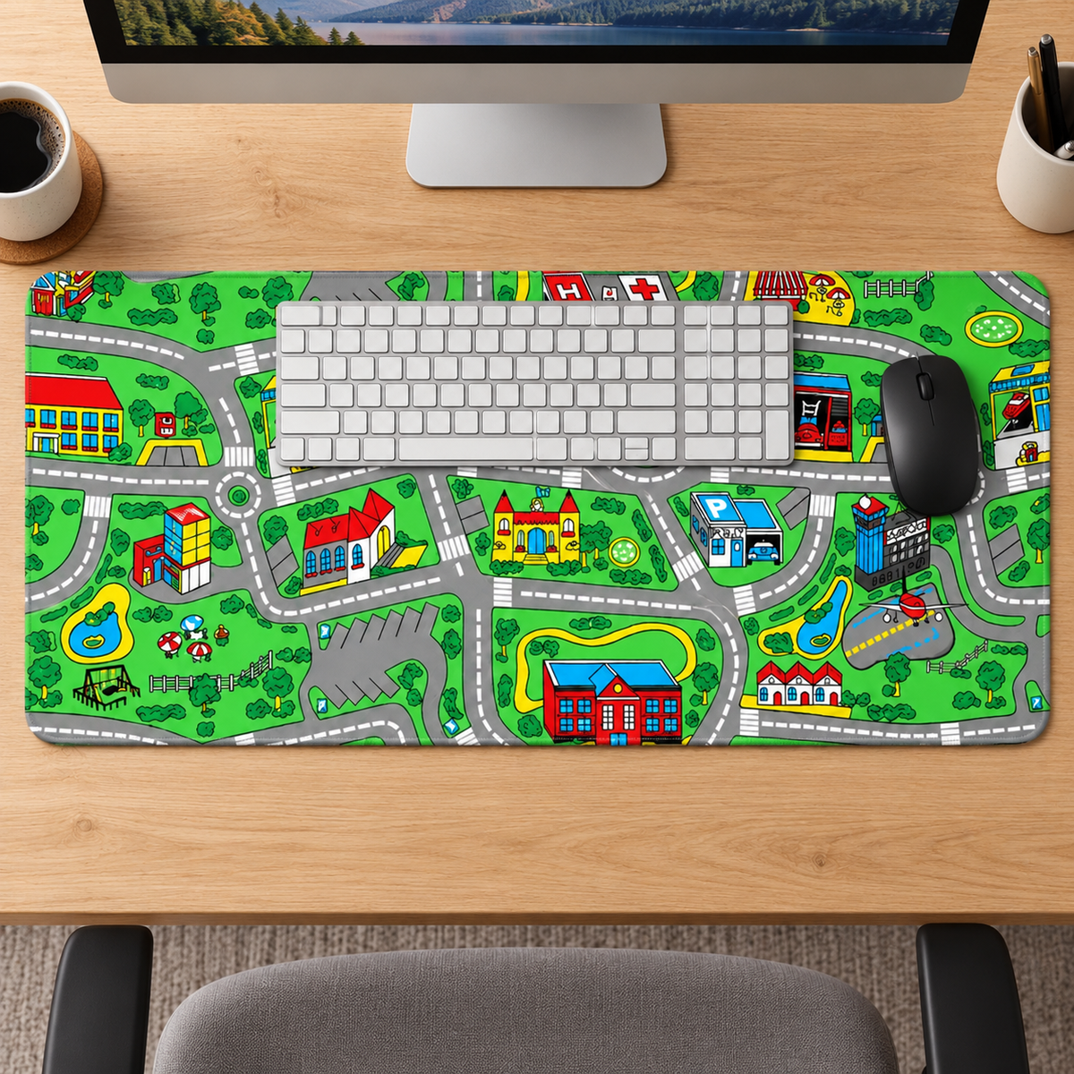 🎮Memory Mat™-💧Waterproof, Stitched Edges, 4 mm, Non-Slip Rubber Base