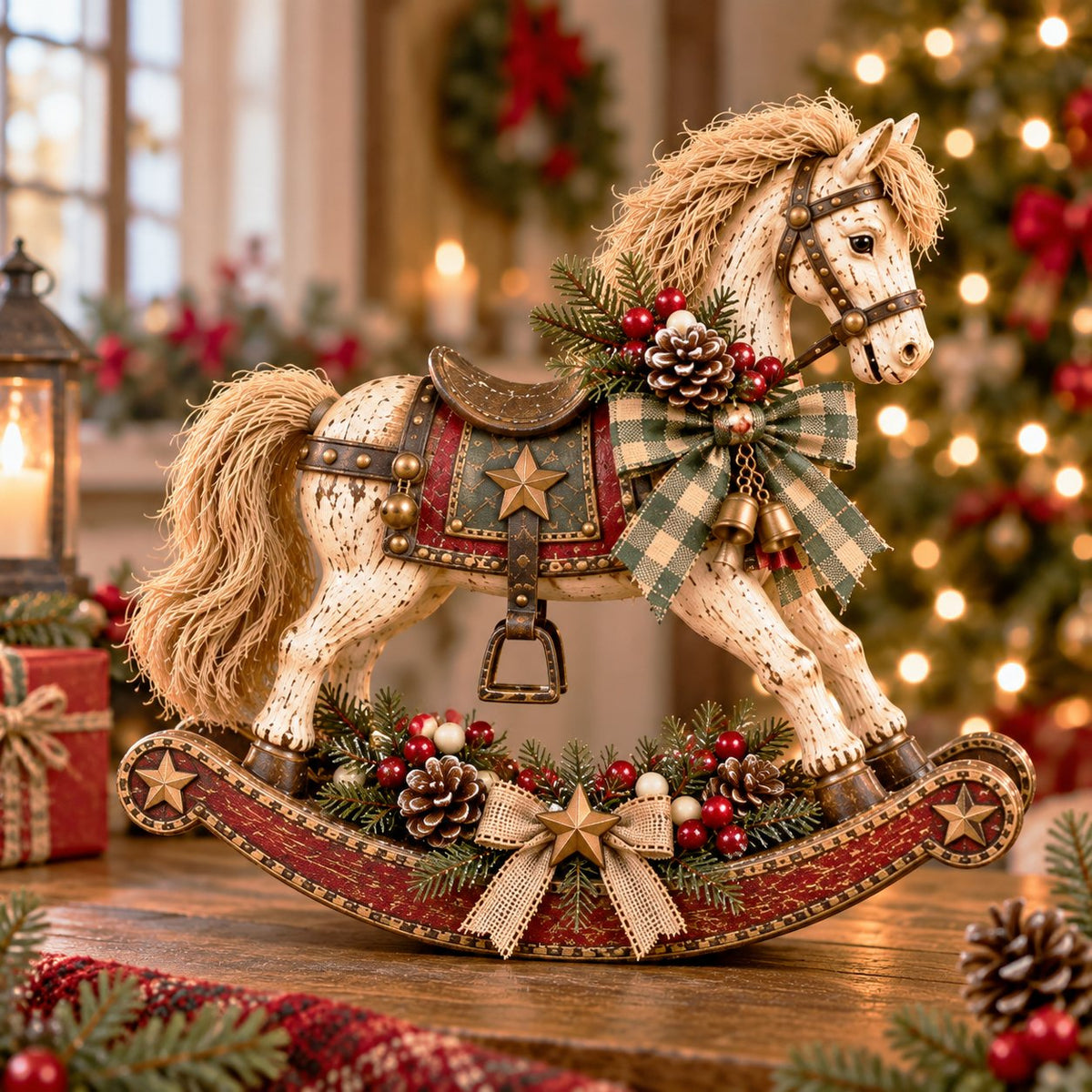 🎠Vintage Holiday Rocking Horse – A Charming Seasonal Accent