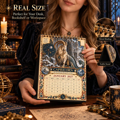 📅Hardcover-Spiral 2027 Zodiac Grimoire Calendar™ -✨12 Signs, 12 Forbidden Chapters