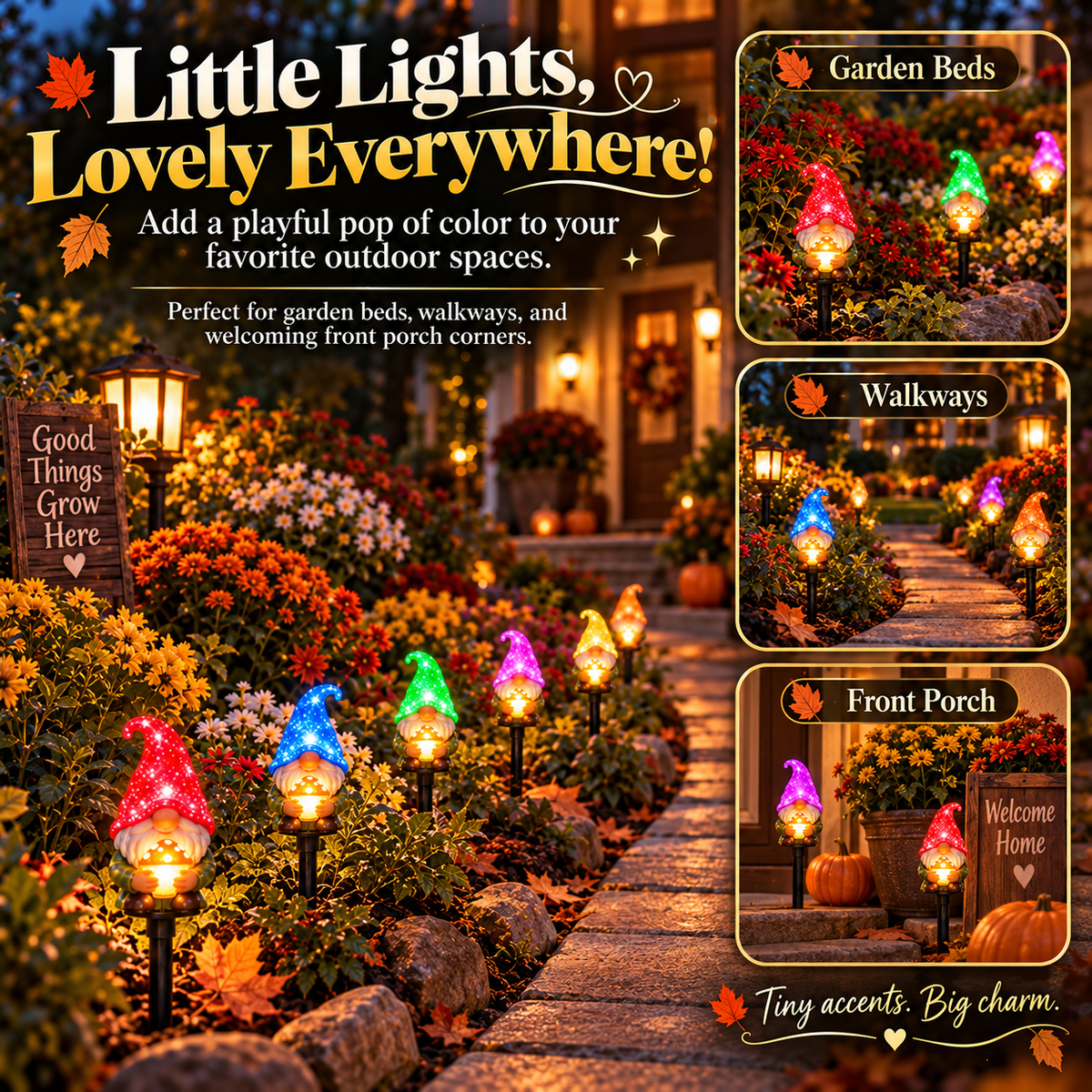 🔥 Last Day 50% OFF 🌈✨Magical Colorful Gnome Garden Stake Lights