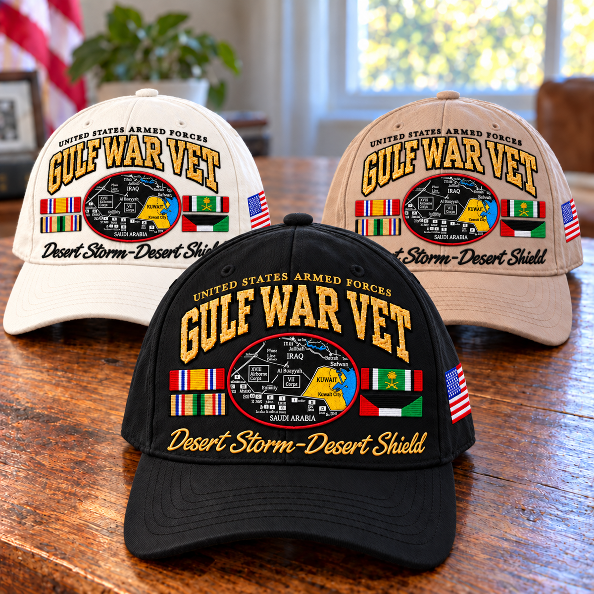 🇺🇸 Gulf War Veteran Tribute Cap — Desert Storm & Desert Shield