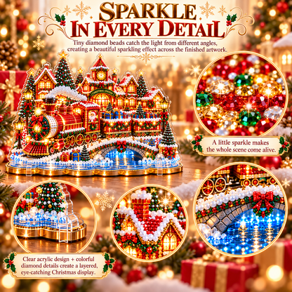 🎄Relaxing & Beginner-Friendly-❤️ DIY Christmas Village Diamond Art