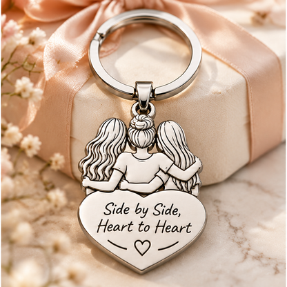 ❤️ Side by Side™ Friendship Keychain – Heart to Heart Best Friends Gift