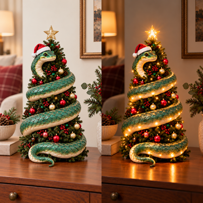 🎄🐍 Merry Coil™ – Lighted Snake Christmas Tree Decor