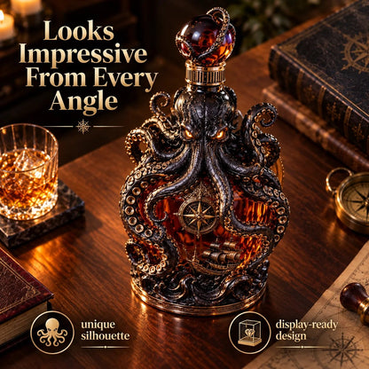 🥃Dark Abyss Kraken Decanter – Sculpted Collector Bottle for Home Bar & Gifting