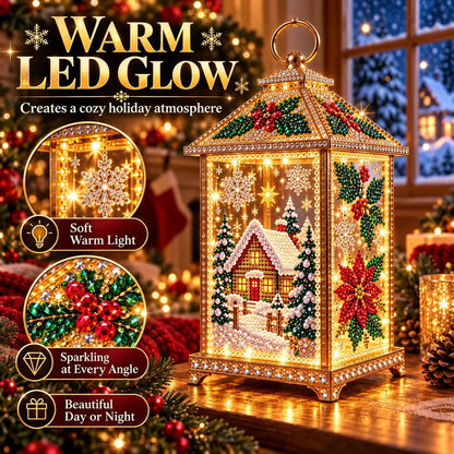 ✨ Christmas Glow — DIY Light-Up Diamond Art Lantern