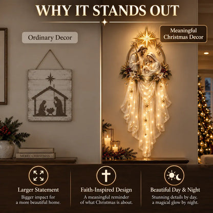 🎁 49% OFF Today | Holy Family Star Veil™ – Meaningful Christmas Wall Decor