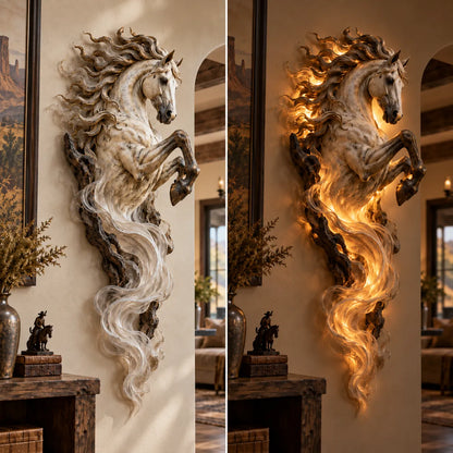 🦄 Celestial Flame Unicorn Wall Sconce – A Magical Guardian Awakens on Your Wall