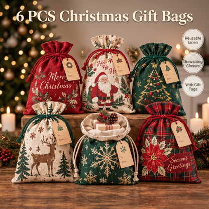 ✨6 Pcs Christmas Gift Sacks-🎁Best Gift For Your Family & Friends!