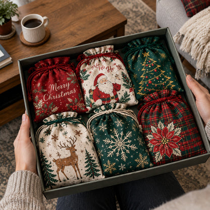 ✨6 Pcs Christmas Gift Sacks-🎁Best Gift For Your Family & Friends!