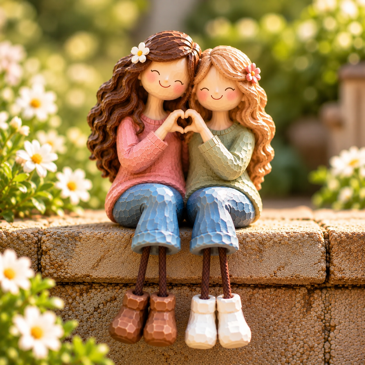 ❤️Forever Together™ Sisters & Best Friends Heart Figurine