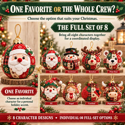 🧘Relaxing & Beginner-Friendly- 🎄Cozy Patchwork Christmas Ornament Collection✨Relaxing DIY Craft to Create Stunning Christmas Artwork