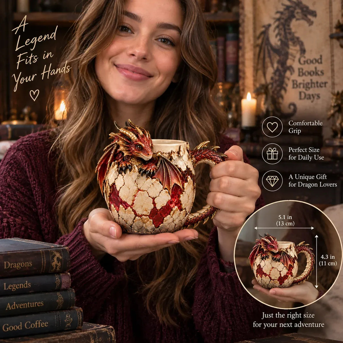 🔥😍Fantasy Dragon Mug Collection | 6 Designs with Sculpted Dragon Details☕🐉