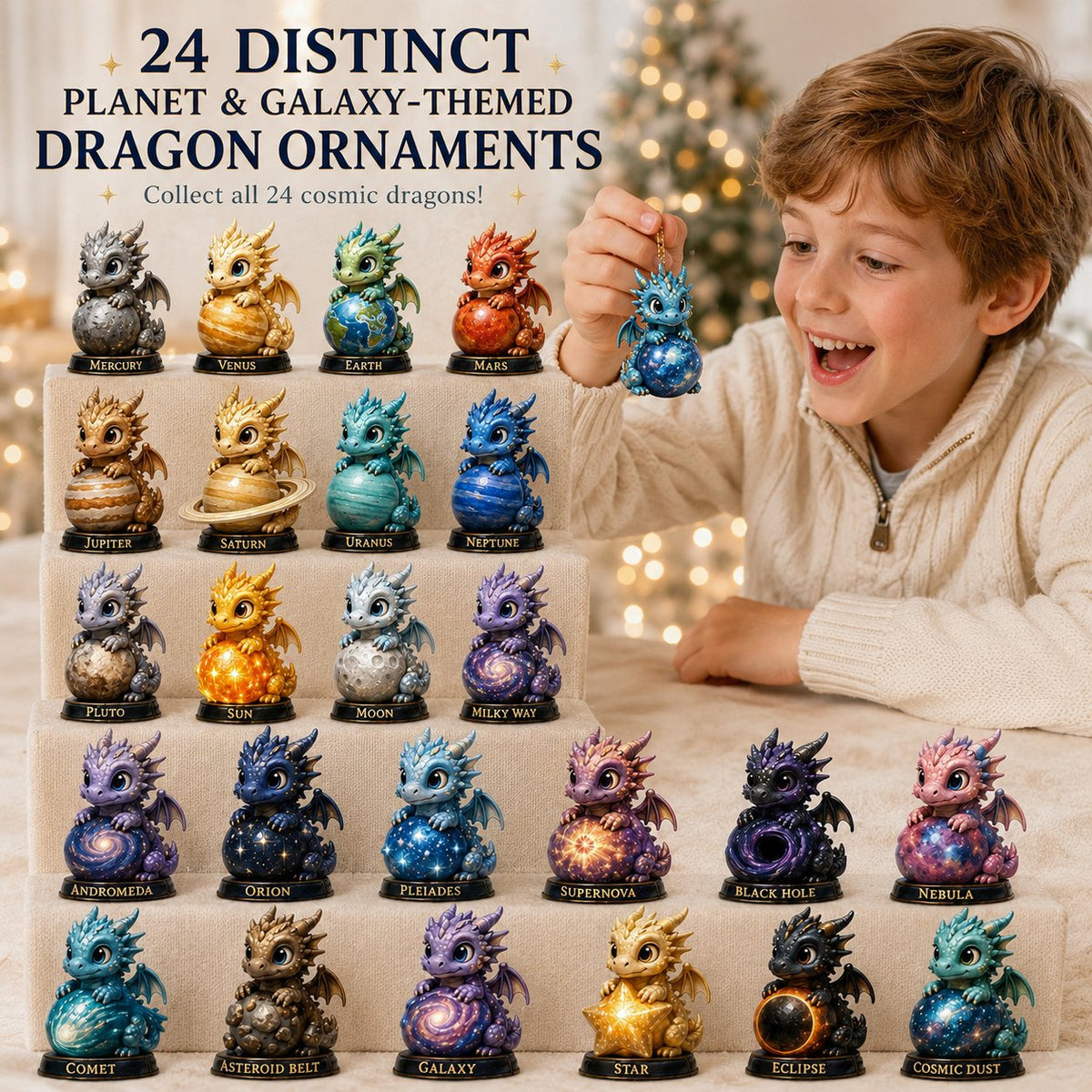🌌Space‑Theme Dragon Advent Calendar Set | Surprise Blind Box For Christmas Countdown & Holiday Gifting