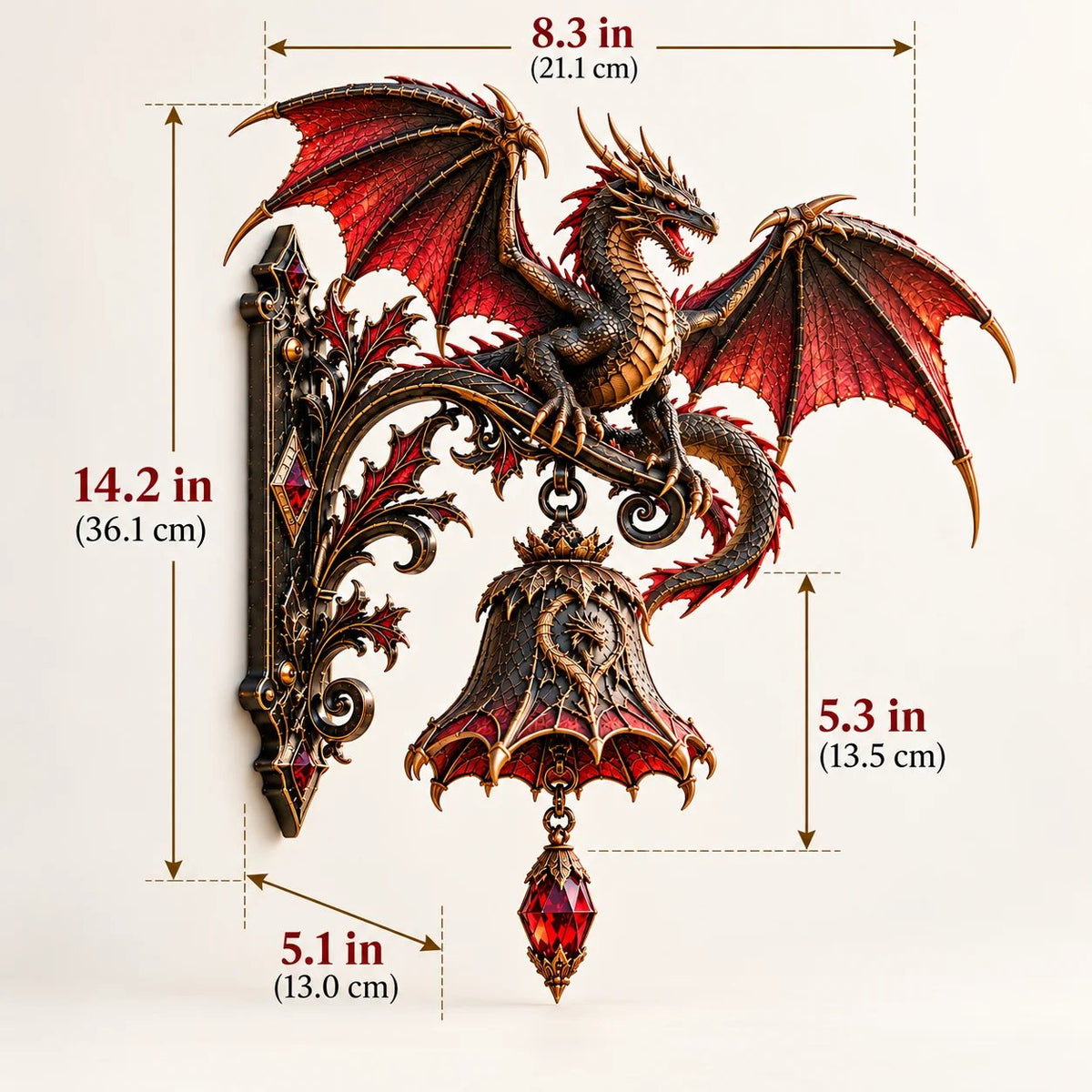 🐉😈 Gothic Guardian Welcome Bell™ – Medieval Fantasy Dragon & Demon Door Bell Collection