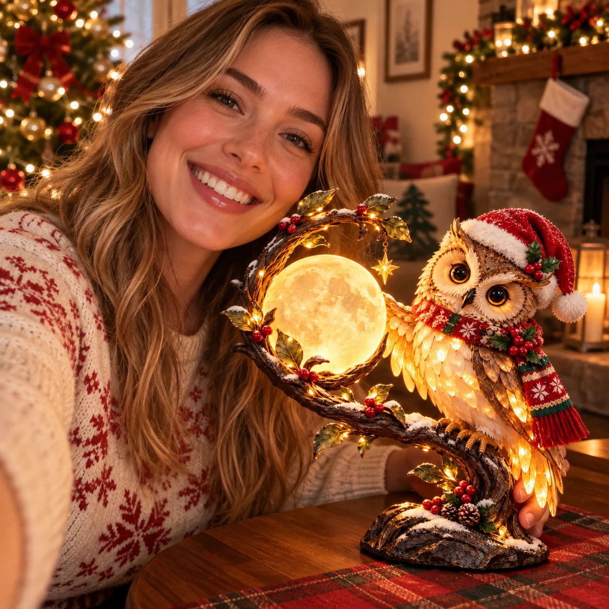 🎄 Christmas Limited-Time Sale | Moonkeeper Owl™ – Lighted Christmas Owl