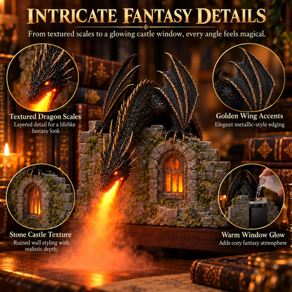 🐉🔥 Dragon Humidifier with Flame Effect – Bring Fantasy Magic to Your Reading Nook ✨