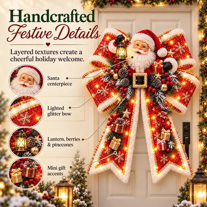 🎀🎄Oversized Light-Up Christmas Magic Bow Door Hangers(🎁Same as the video)