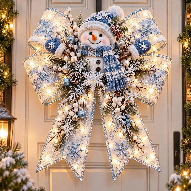 🎀🎄Oversized Light-Up Christmas Magic Bow Door Hangers(🎁Same as the video)