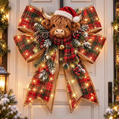 🎀🎄Oversized Light-Up Christmas Magic Bow Door Hangers(🎁Same as the video)