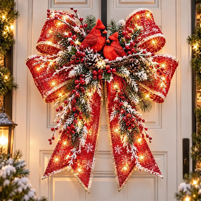 🎀🎄Oversized Light-Up Christmas Magic Bow Door Hangers(🎁Same as the video)