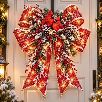 🎀🎄Oversized Light-Up Christmas Magic Bow Door Hangers(🎁Same as the video)