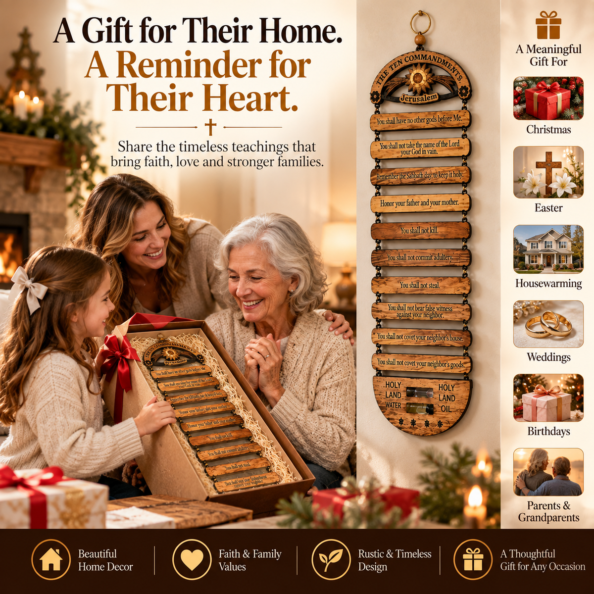 ✝️ More Than Wall Decor ❤️ The Ten Commandments – A Daily Reminder Of Faith & Family