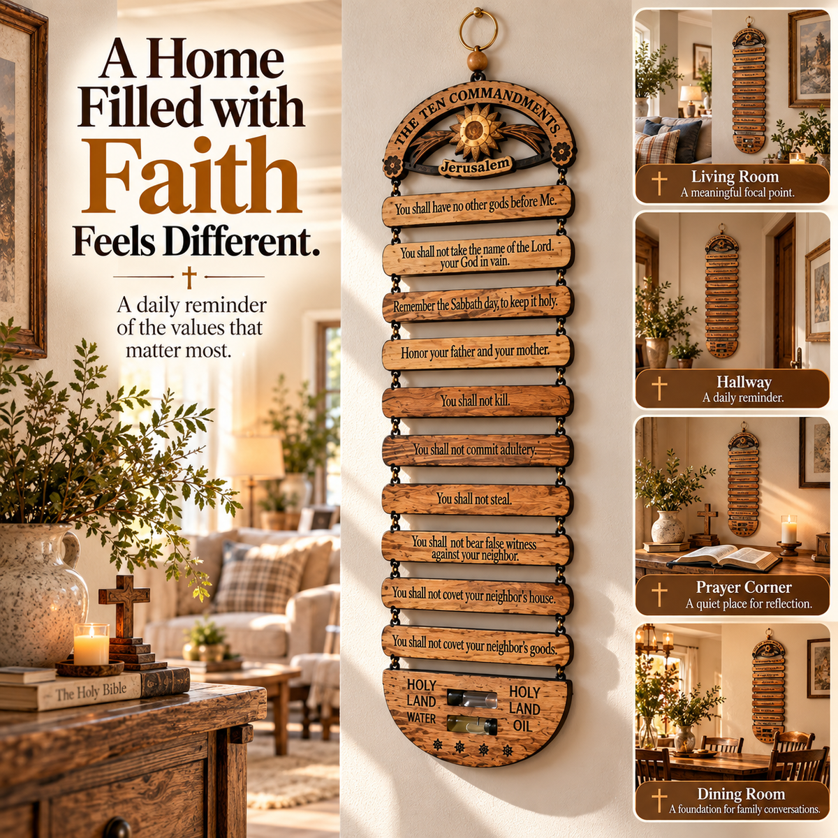 ✝️ More Than Wall Decor ❤️ The Ten Commandments – A Daily Reminder Of Faith & Family